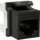 ДКС Модуль Keystone RJ45 CAT 6 неэкранированный (UTP), 180 градусов, черный RNK6U180BK DKC