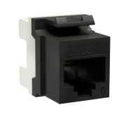 ДКС Модуль Keystone RJ45 CAT 6 неэкранированный (UTP), 180 градусов, черный RNK6U180BK DKC