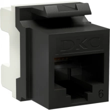 ДКС Модуль Keystone RJ45 CAT 6 неэкранированный (UTP), 180 градусов, черный RNK6U180BK DKC