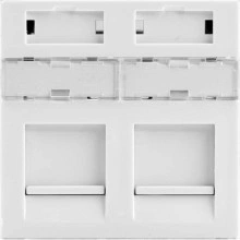 ДКС Вставка 45x45 для 2 модулей Keystone (аналог Mosaic), белый RNW452WH DKC