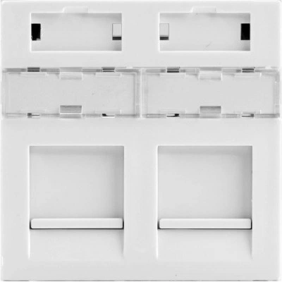 ДКС Вставка 45x45 для 2 модулей Keystone (аналог Mosaic), белый RNW452WH DKC