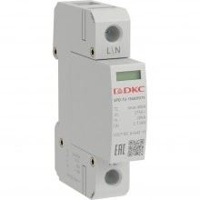 ДКС УЗИП, тип 2, 1 полюс, Imax 40kA, со сменным модулем, Un 275V SPD-T2-1N40P275 DKC