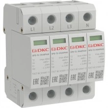 ДКС УЗИП, тип 2, 4 полюса, Imax 40kA, со сменным модулем, Un 440V SPD-T2-3N40P440 DKC