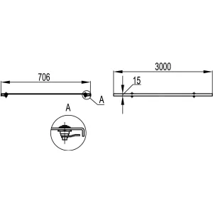 ДКС Крышка с фиксаторами 700, L 3 м UKS307 DKC ДКС Крышка с фиксаторами 700, L 3 м UKS307 DKC