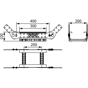 ДКС Угол вертикальный лестничный 100х200, цинк-ламель ULF012ZL DKC ДКС Угол вертикальный лестничный 100х200, цинк-ламель ULF012ZL DKC