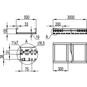 ДКС Лоток листовой неперфорированный 100х500 UNH315ZL DKC ДКС Лоток листовой неперфорированный 100х500 UNH315ZL DKC