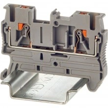 ДКС Клемма проходная, зажим push-in, 2 точки подключения, 2.5 кв.мм, серая VPR-2.5-GY DKC