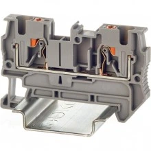 ДКС Клемма проходная, зажим push-in, 2 точки подключения, 4 кв.мм, серая VPR-4-GY DKC