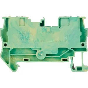 ДКС Клемма заземления, зажим push-in, 2 точки подключения, 4 кв.мм VPR-4-PE-YG DKC ДКС Клемма заземления, зажим push-in, 2 точки подключения, 4 кв.мм VPR-4-PE-YG DKC