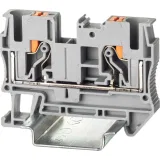 ДКС Клемма проходная, зажим push-in, 2 точки подключения, 6 кв.мм, серая VPR-6-GY DKC