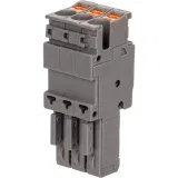 ДКС Штекер, зажим push-in, 3 точки подключения, 2.5 кв.мм, серый VPR-P-2.5-3 DKC