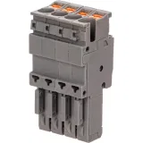 ДКС Штекер, зажим push-in, 4 точки подключения, 2.5 кв.мм, серый VPR-P-2.5-4 DKC