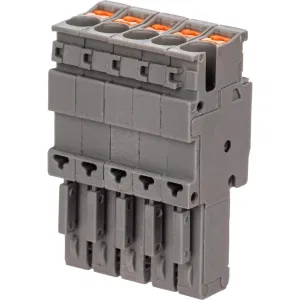 ДКС Штекер, зажим push-in, 5 точек подключения, 2.5 кв.мм, серый VPR-P-2.5-5 DKC ДКС Штекер, зажим push-in, 5 точек подключения, 2.5 кв.мм, серый VPR-P-2.5-5 DKC