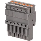 ДКС Штекер, зажим push-in, 6 точек подключения, 2.5 кв.мм, серый VPR-P-2.5-6 DKC