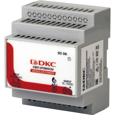 ДКС Источник питания "MODULAR POWER", однофазный, 72Вт, 5А, 12В XCSD1072W012VAA DKC