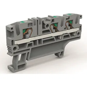 ДКС Проходная клемма 3 точки подключения на 4 кв.мм (замена на VPR-4-TWIN-GY) ZEFC410GR DKC ДКС Проходная клемма 3 точки подключения на 4 кв.мм (замена на VPR-4-TWIN-GY) ZEFC410GR DKC