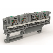 ДКС Проходная клемма 4 точки подключения на 4 кв.мм (замена на VPR-4-QUATTRO-GY) ZEFC420GR DKC