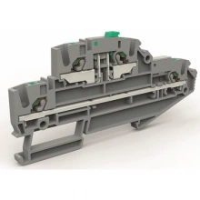 ДКС Двухуровневая клемма с размыкателем на 2,5 кв.мм ZEFDS210GR DKC