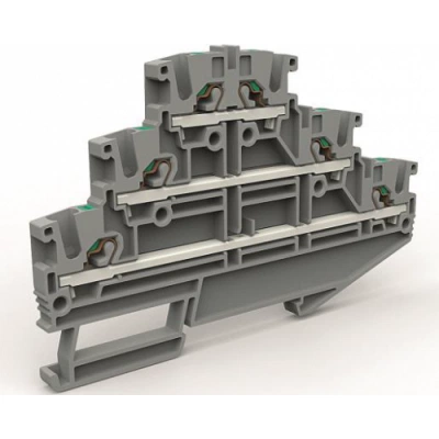 ДКС Трехуровневая клемма на 2,5 кв.мм (замена на VPR-2.5-3L-GY) ZEFT200GR DKC