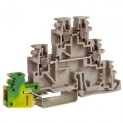 ДКС TDE.2GR, 2 уровня+земля, проходной зажим серый 2,5 кв.мм ZTL500GR DKC